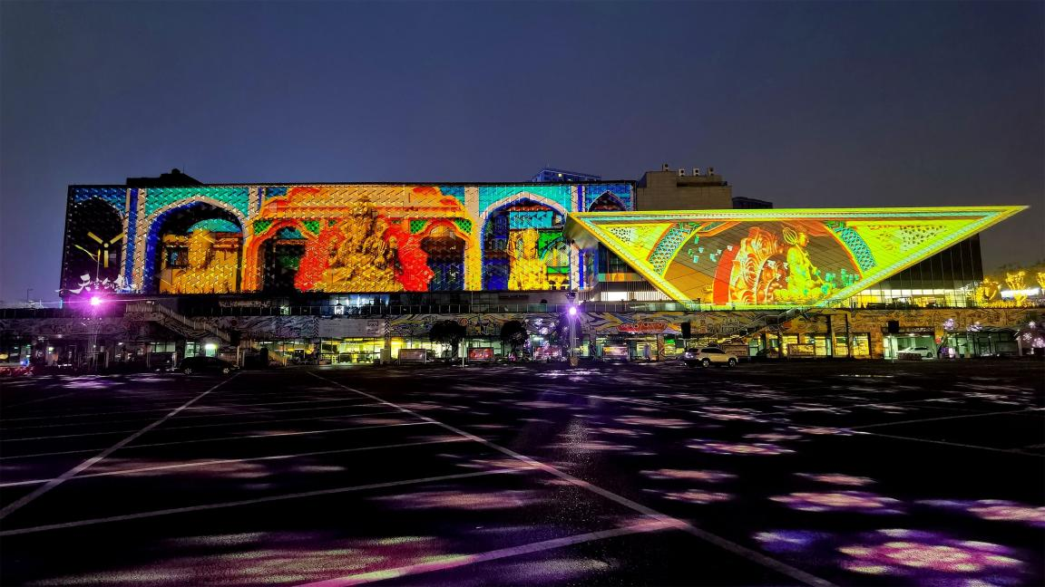 寸灘國(guó)際絲路花街建筑光影秀于7月1日開(kāi)街上演啦！(圖4)