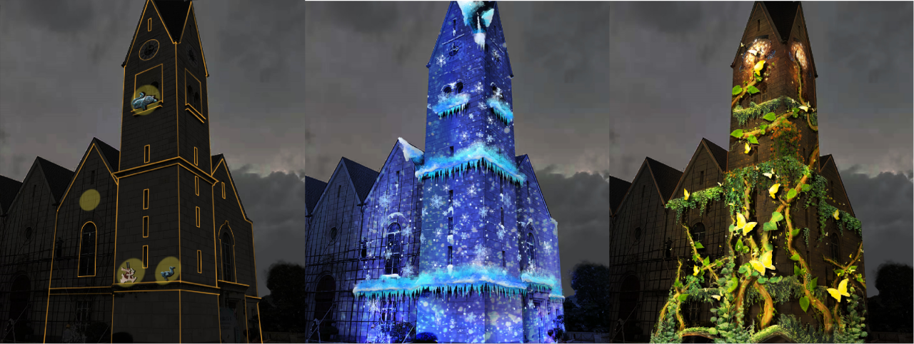 惠州五礦哈施塔特《夢(mèng)回愛麗絲》3DMapping光影秀(圖2)